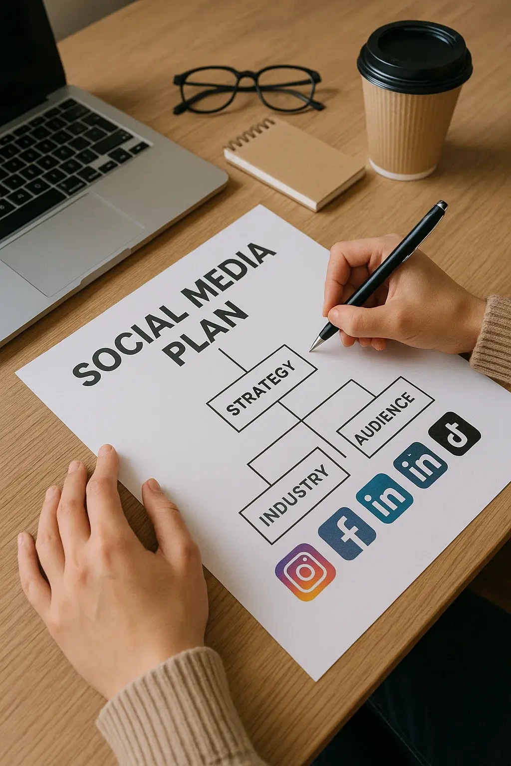 Building a plan for using social media.